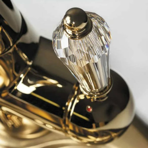 Смеситель для кухни Omoikiri Okinawa-G золото, ручки с кристаллами Swarovsk (4994016)