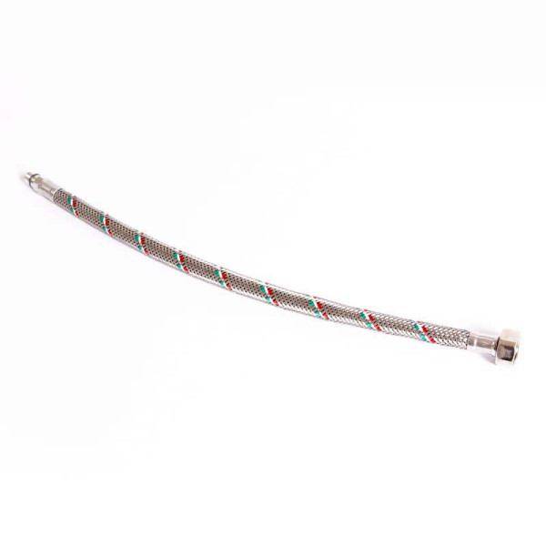 Подводка гибкая для смесителя Uni-Fitt 400 мм 1/2"*М10х1 DN 8 оплётка из нерж. стали (502S2804)
