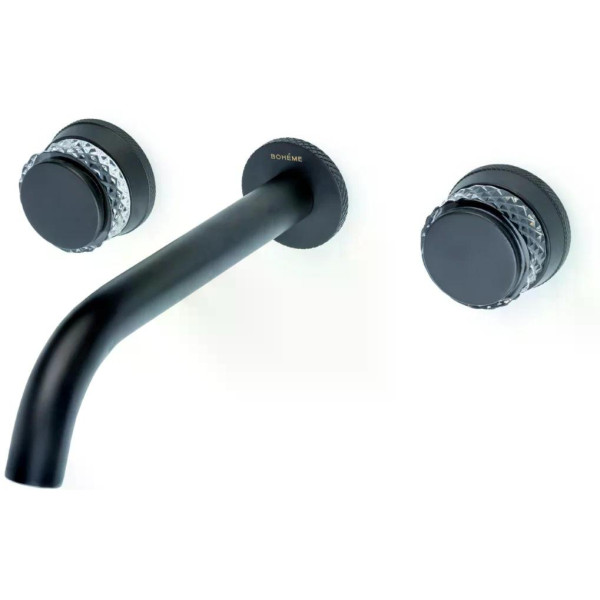 Смеситель для раковины на 3 отв.Boheme AURA B (черный) (152-2-B-A) Смеситель для раковины на 3 отв.Boheme AURA B (черный) (152-2-B-A)