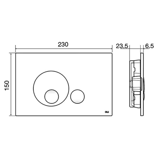 Клавиша смывная Oli Globe черный (152952)