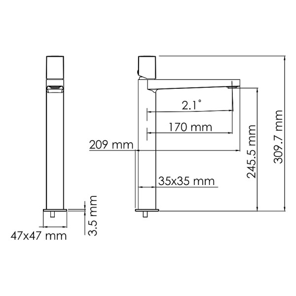 Смеситель для раковины WasserKRAFT Naab хром (8603H)