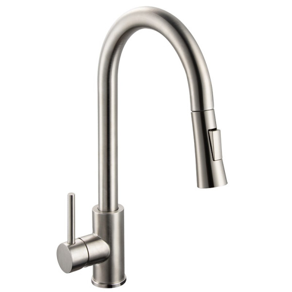 Смеситель для кухни Osgard Forso с выдвижным изливом никель (87073) Смеситель для кухни Osgard Forso с выдвижным изливом никель (87073)