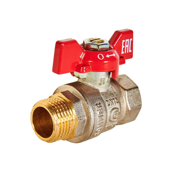 Кран 1/2" ВН шаровый Rommer (ГОСТ, красная бабочка) RBV-0004-2210215 Кран 1/2" ВН шаровый Rommer (ГОСТ, красная бабочка) RBV-0004-2210215