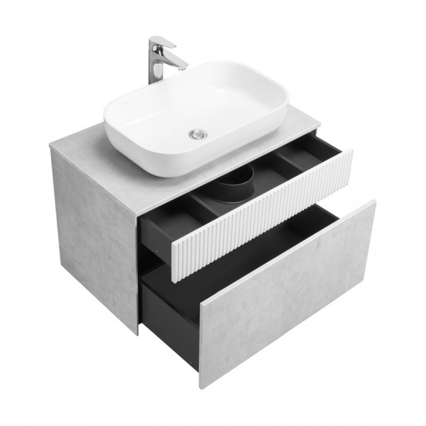 Тумба подвесная Aquaton Марбл 460x800x530 белый, слэйт (1.A276.2.01M.H4C.0) Тумба подвесная Aquaton Марбл 460x800x530 белый, слэйт (1.A276.2.01M.H4C.0)