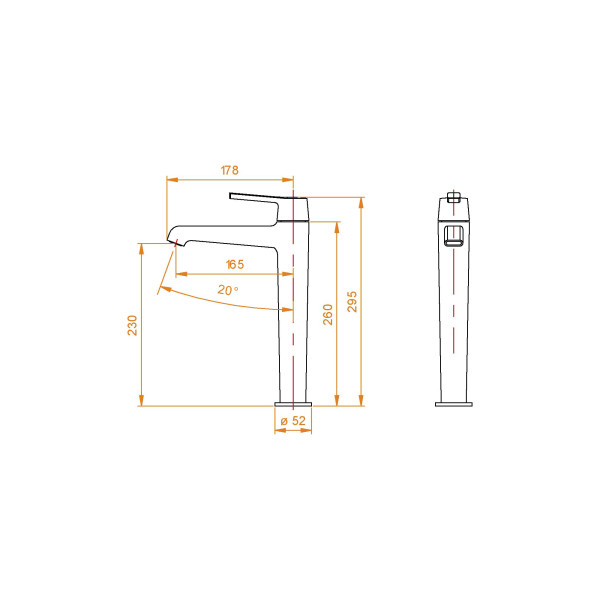 Смеситель для раковины RGW Shower Panels золотой (511405311-06)