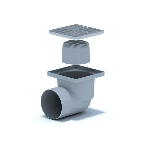 Трап горизонтальный 110 мм. (150*150) АНИ нерегулируемый, с гидрозатвором (решетка нерж.ст.) АНИ пласт (TA1112) Трап горизонтальный 110 мм. (150*150) АНИ нерегулируемый, с гидрозатвором (решетка нерж.ст.) АНИ пласт (TA1112)