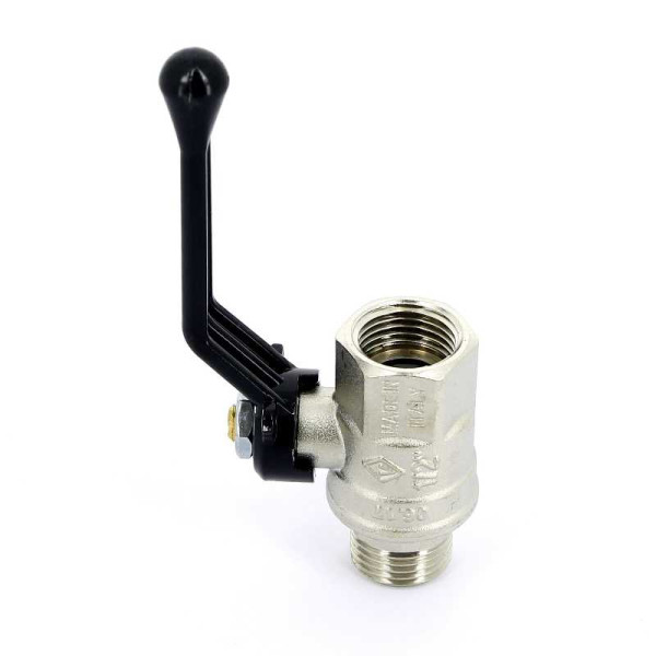 Кран Bugatti 1/2" ВН шаровый New Jersey 915 (черная ручка) (09150003)