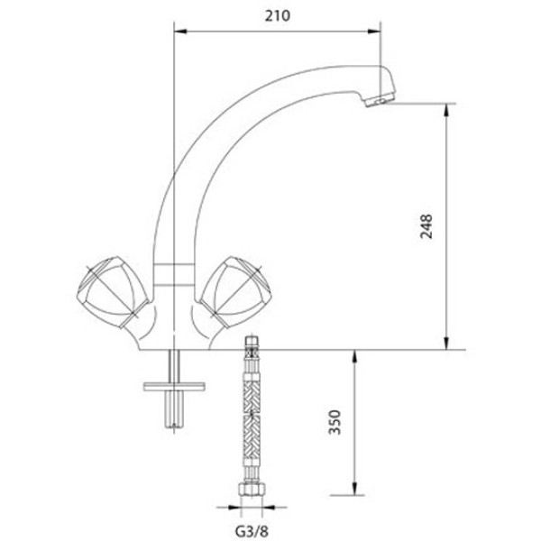 Смеситель для кухни Mofem 112 Е CER (140-0135-30)