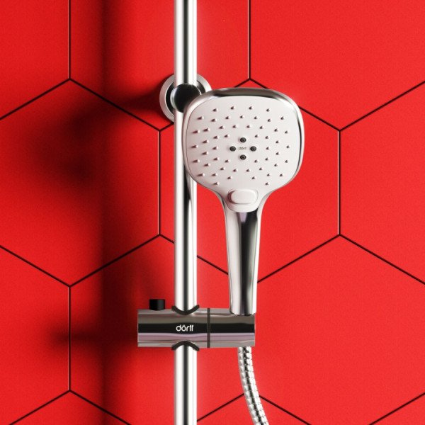 Душевой гарнитур Dorff Prime с душевым набором хром, белый (D0740000)