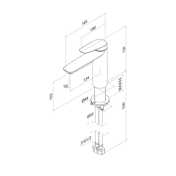 Смеситель для раковины Iddis Zodiac X хром (ZDXSB00i01)