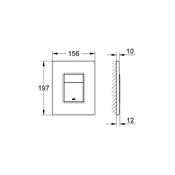 Клавиша смывная Grohe Skate Cosmopolitan (3 режима смыва) черный матовый (38732KF0) Клавиша смывная Grohe Skate Cosmopolitan (3 режима смыва) черный матовый (38732KF0)