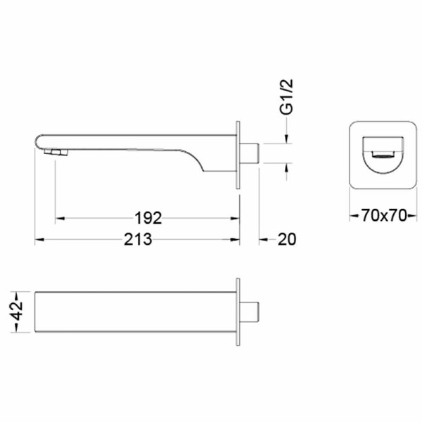 Излив Aquatek Лира 192 мм хром (AQ1441CR)