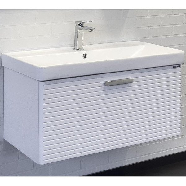Тумба подвесная с раковиной Comforty Танжер 900x465x460 белый матовый (00-00019566)