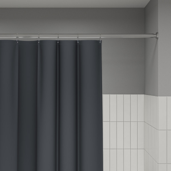 Шторка для ванн текстильная Iddis Promo 180x200 темно-серая (P03PE18i11)