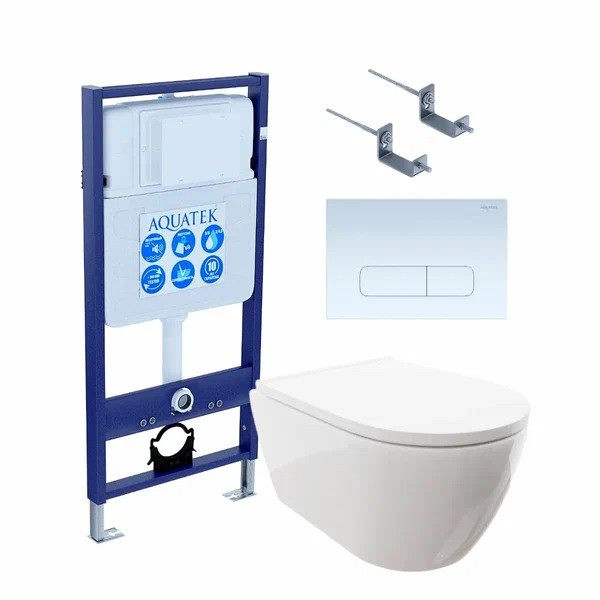 Комплект инсталляция с унитазом Aquatek Поларисс сиденьем Standard INS-0000012+унитаз Поларис AQ0700-00 с сиденьем soft-close+ крепеж KKI-0000002 +кла Комплект инсталляция с унитазом Aquatek Поларисс сиденьем Standard INS-0000012+унитаз Поларис AQ0700-00 с сиденьем soft-close+ крепеж KKI-0000002 +кла