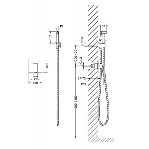 Смеситель с гигиеническим душем Timo Briana черный матовый (7189/03SM) Смеситель с гигиеническим душем Timo Briana черный матовый (7189/03SM)
