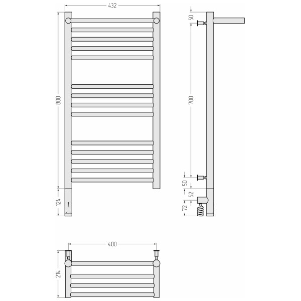 Полотенцесушитель электрический Сунержа Богема 3.0 800x400 с полочкой провод слева матовый чёрный (31-5806-8040) Полотенцесушитель электрический Сунержа Богема 3.0 800x400 с полочкой провод слева матовый чёрный (31-5806-8040)