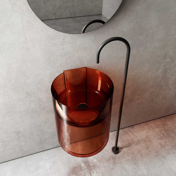 Раковина подвесная Abber Kristall коричневая (AT2704Opal) Раковина подвесная Abber Kristall коричневая (AT2704Opal)