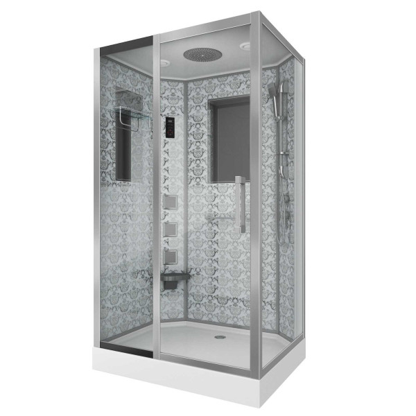 Душевая кабина Niagara с гидромассажем Luxe 1200*900*2200 стекло прозрачное, профиль хром (NGL-7711W L) Душевая кабина Niagara с гидромассажем Luxe 1200*900*2200 стекло прозрачное, профиль хром (NGL-7711W L)