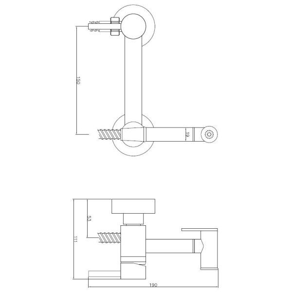 Смеситель для гигиенического душа Esko черный (SMH02 BLACK)