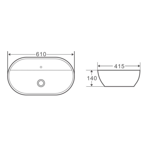 Раковина накладная Iddis 61x42 белая (BB1346)