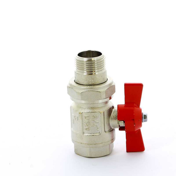 Кран Itap 3/4" шаровый со сгоном Ideal (красная бабочка) (0980034) Кран Itap 3/4" шаровый со сгоном Ideal (красная бабочка) (0980034)