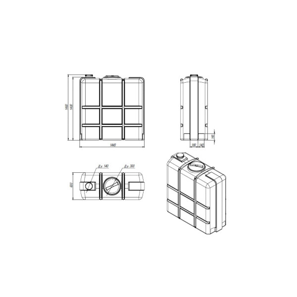 Емкость ЭкоПром K 1000 л. белая в обрешетке New (121203.1000.001.000) Емкость ЭкоПром K 1000 л. белая в обрешетке New (121203.1000.001.000)