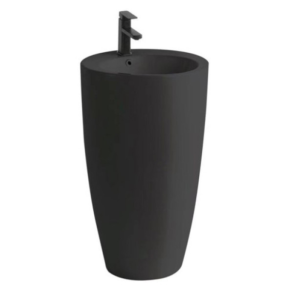 Раковина напольная Azario 50x50x86 черная (AZ-203MB)