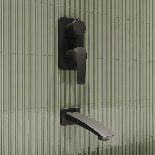 Душевая система Iddis Ray встраиваемая, черная (RAYBL03i68)