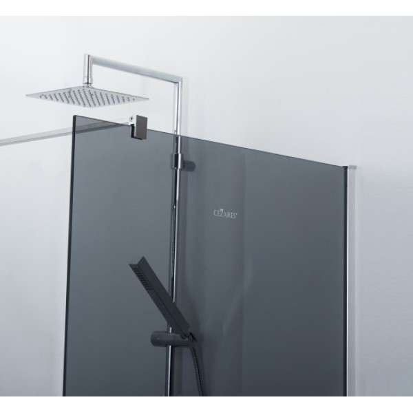 Душевая перегородка Cezares Liberta 100x195 стекло тонированное (графит), профиль хром (LIBERTA-L-1-100-120-GR-Cr)