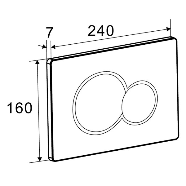 Клавиша смывная Azario глянцево-белая (круглая)