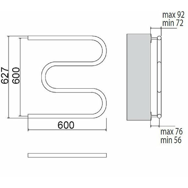 Полотенцесушитель водяной Terminus econom М-образный (3/4") 600x600 Полотенцесушитель водяной Terminus econom М-образный (3/4") 600x600