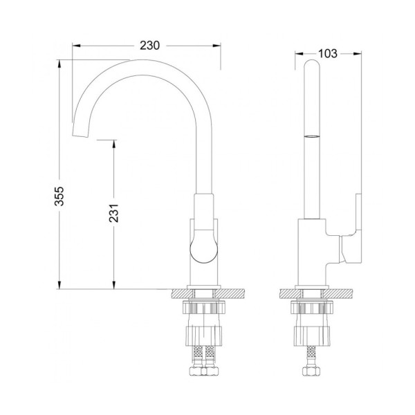 Смеситель для кухни Lemark Aura (LM0605C)