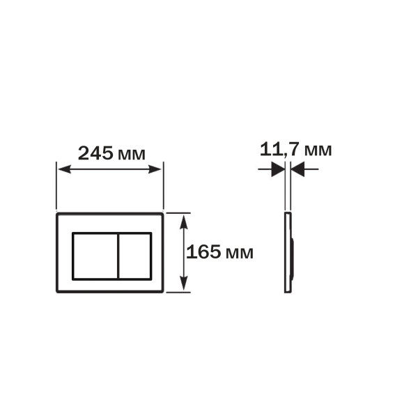 Клавиша смывная Aquatek черный матовый (PNS-0000005)