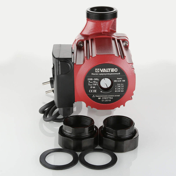 Насос циркуляционный VRS 32/8-180 (с гайками) Valtec (VRS.328.18.0) Насос циркуляционный VRS 32/8-180 (с гайками) Valtec (VRS.328.18.0)