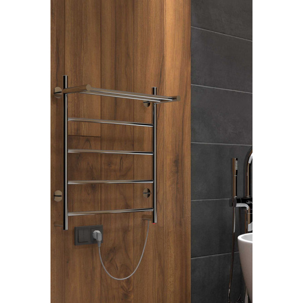 Полотенцесушитель электрический INDIGO ARC с полкой 525*600 хром, с полочкой (LCAE60-50PR) Полотенцесушитель электрический INDIGO ARC с полкой 525*600 хром, с полочкой (LCAE60-50PR)