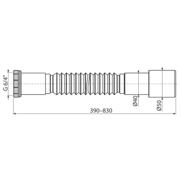 Гофра Alcadrain 1 1/2"?40/50 390-830 мм металл (A780)