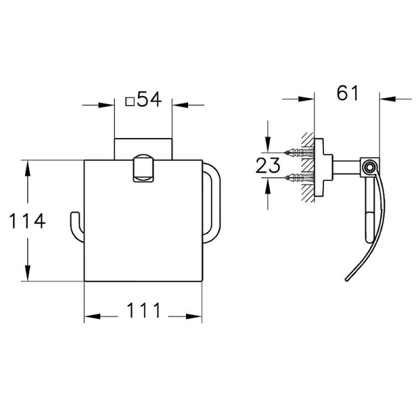 Держатель для туалетной бумаги Vitra Root с крышкой черный матовый (A4480436)