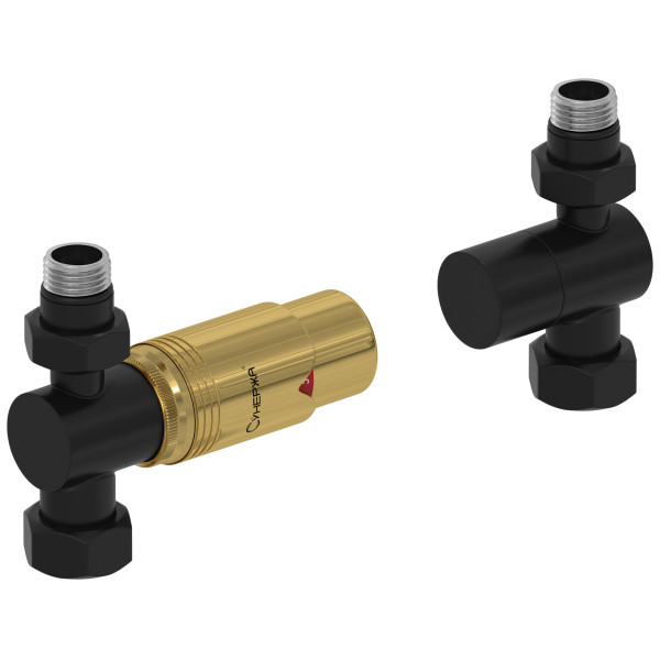 Терморегулятор автоматический Сунержа 1/2"x3/4" НР/НГ набор, прямой, матовый черный - золото (31-1420-6207) Терморегулятор автоматический Сунержа 1/2"x3/4" НР/НГ набор, прямой, матовый черный - золото (31-1420-6207)