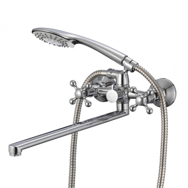 Смеситель для ванны и душа Milardo Duplex с душевым комплектом, хром (DUPSBL2M10)