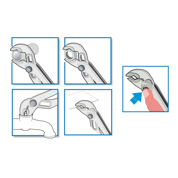 Быстрорегулируемые сантехнические клещи Super-Ego Rolok 7" (527070000) Быстрорегулируемые сантехнические клещи Super-Ego Rolok 7" (527070000)