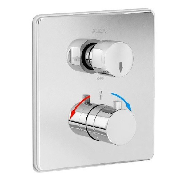 Смеситель для ванны и душа E.C.A. внешняя часть хром (102167215EX-KDE) Смеситель для ванны и душа E.C.A. внешняя часть хром (102167215EX-KDE)