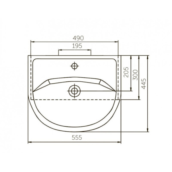 Раковина встраиваемая Rosa Уют 55 Раковина встраиваемая Rosa Уют 55
