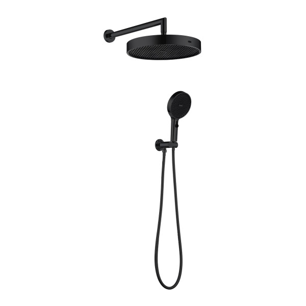 Душевой гарнитур Boheme лейка+верхняя+выпуск+шланг Cell Shine Gun metal (427-SGM)