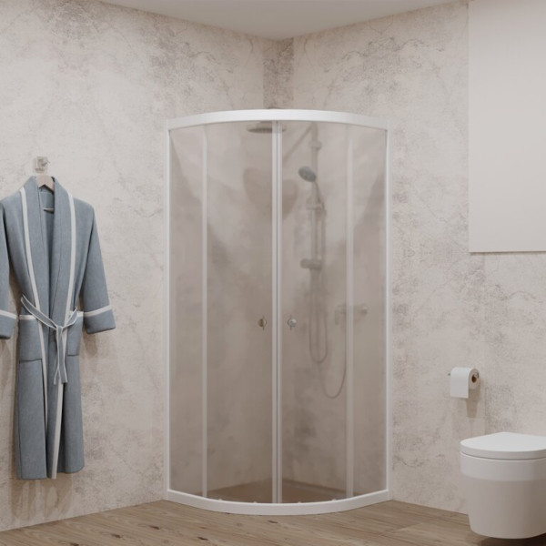 Душевой уголок Triton Ультра 80x80 стекло прозрачное, профиль белый (DK251_1)