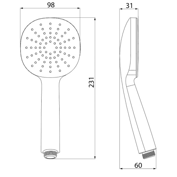 Душевая лейка Iddis Optima Home черная (OPH1FB9i18)