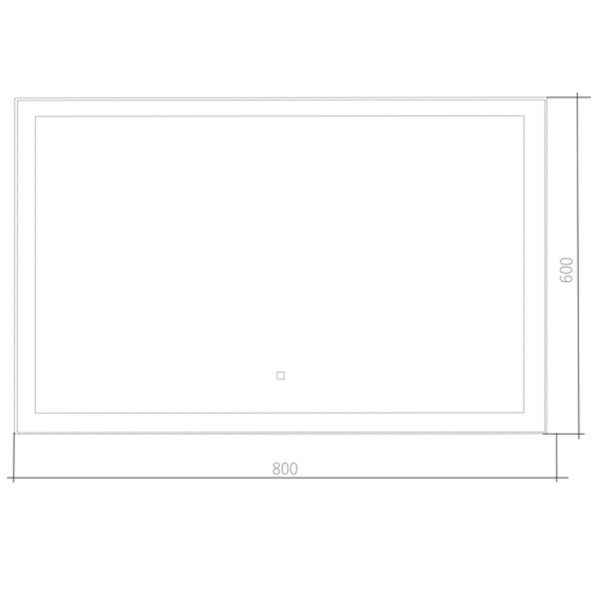 Зеркало Azario Сантана 800х600 c подсветкой и диммером, сенсорный выключатель (ФР-00002081)