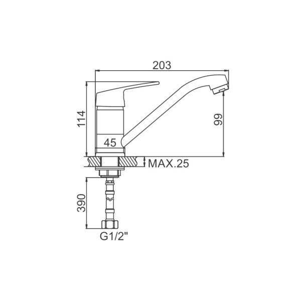 Смеситель для кухни Ledeme хром (L4516) Смеситель для кухни Ledeme хром (L4516)