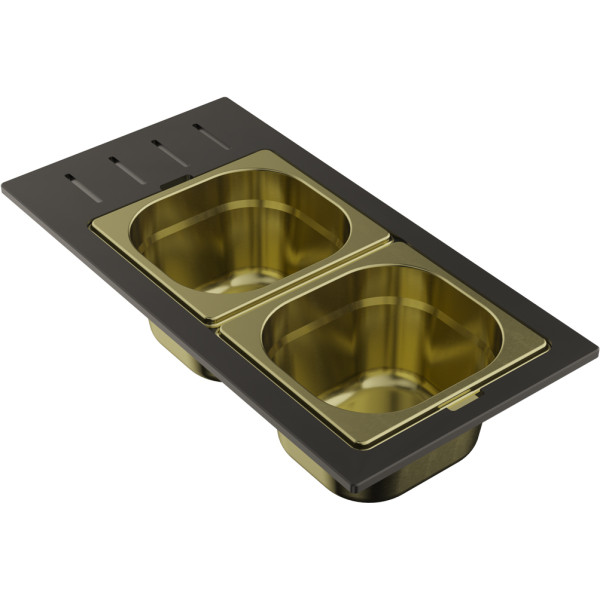 Контейнер Omoikiri DC-02-2-LG 433х220х65 светлое золото (4999077) Контейнер Omoikiri DC-02-2-LG 433х220х65 светлое золото (4999077)