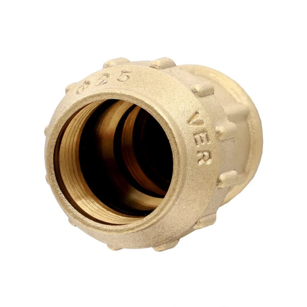 Соединение прямое 25*3/4"В Vieir (латунь, для п/э трубы) (VER371) Соединение прямое 25*3/4"В Vieir (латунь, для п/э трубы) (VER371)